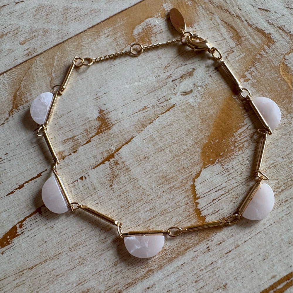 Serefina Delicate Rose Quartz Stone Bracelet